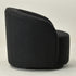 Everitte Bouclé Swivel Barrel Chair - Charcoal Modern Swivel Chair | Swivel Accent Chairs | Kinwell Furniture | Swivel Armchairs